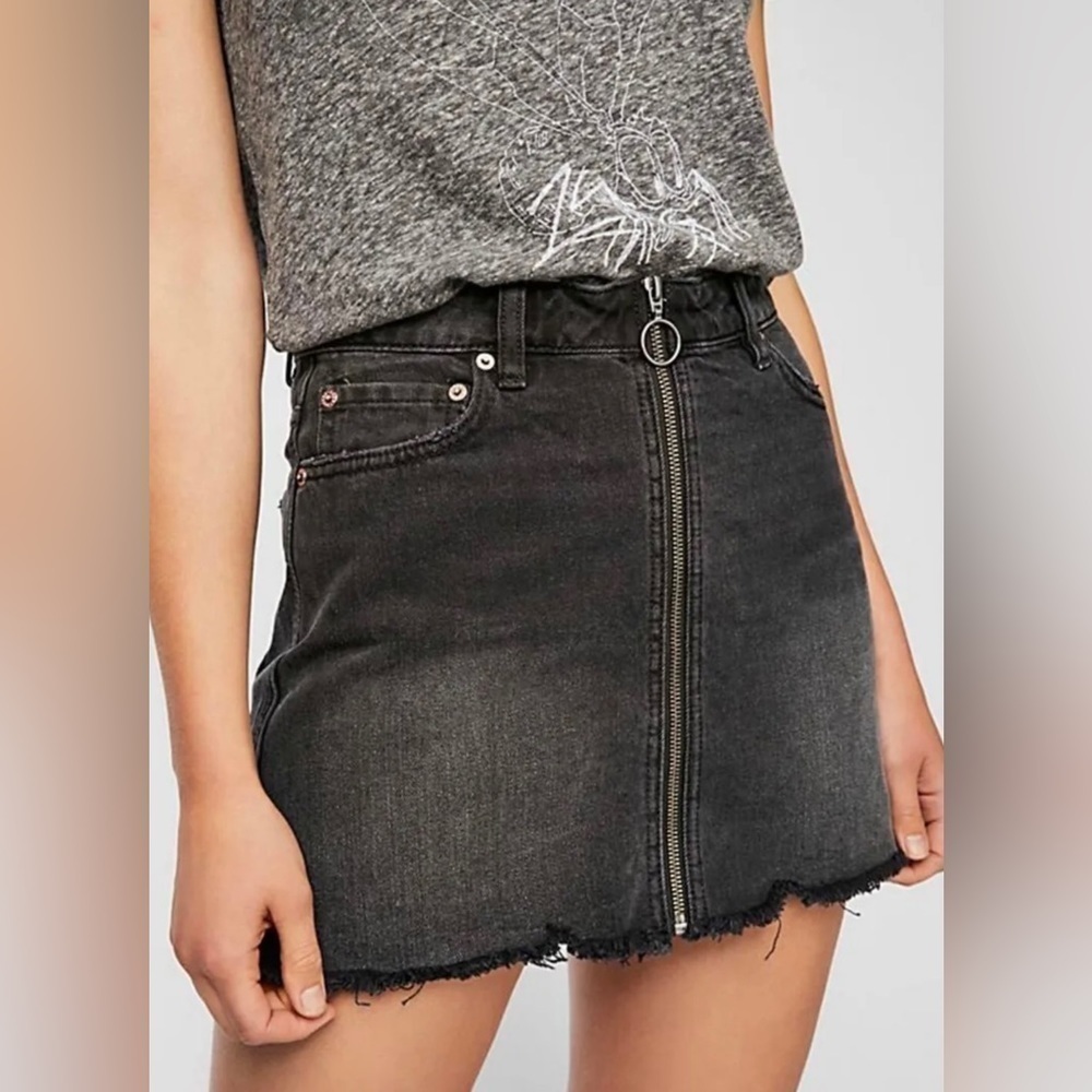 Free people We the free - Zip it up denim mini skirt